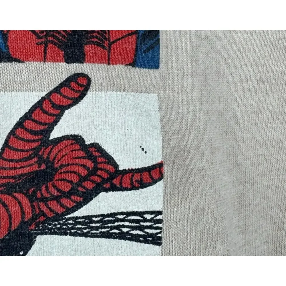 Marvel Spider-Man Hoodie Size 7 Pullover Gray Hoodie